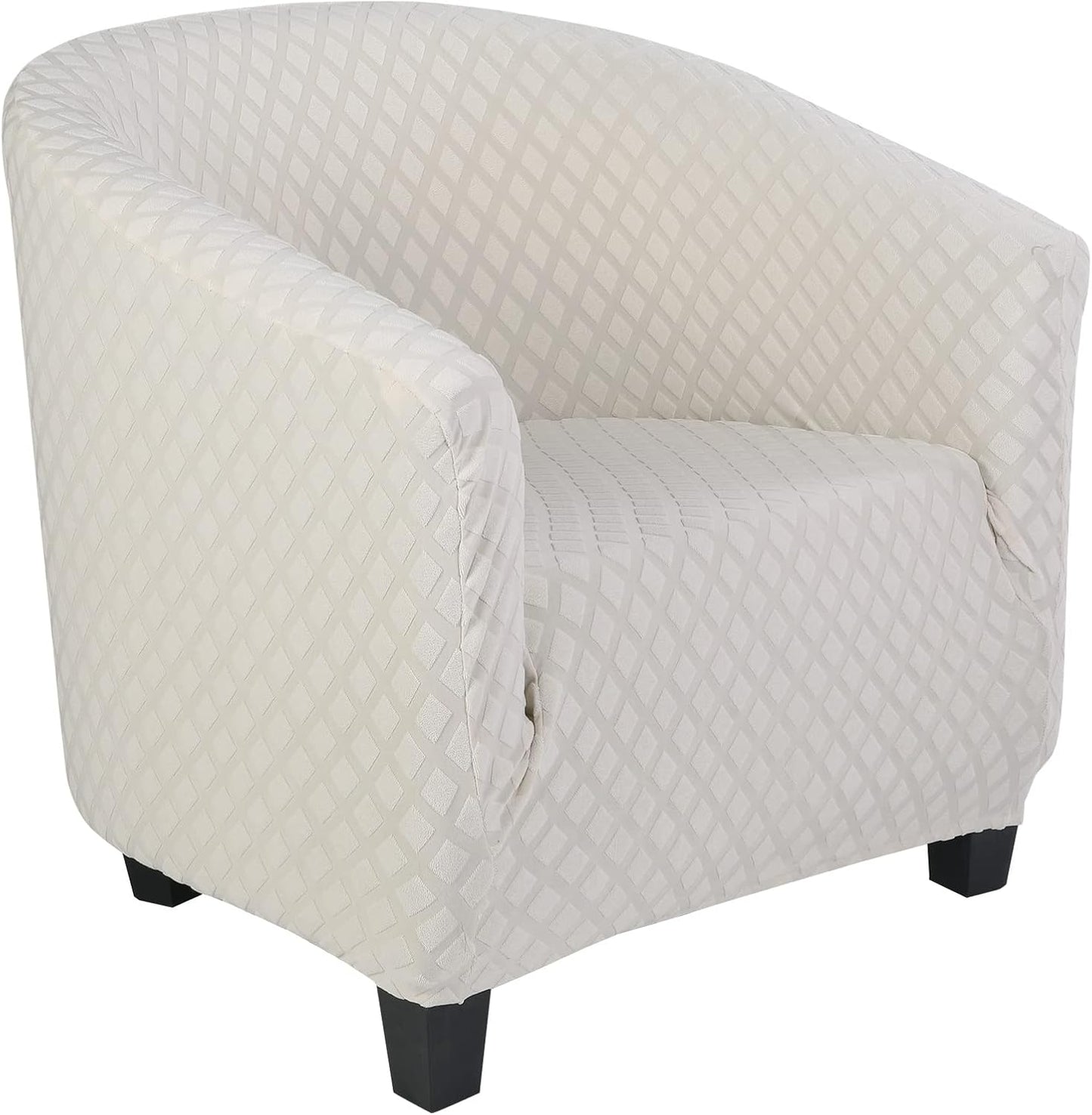 Stretch Barrel Chair Slipcover - Creamy-White