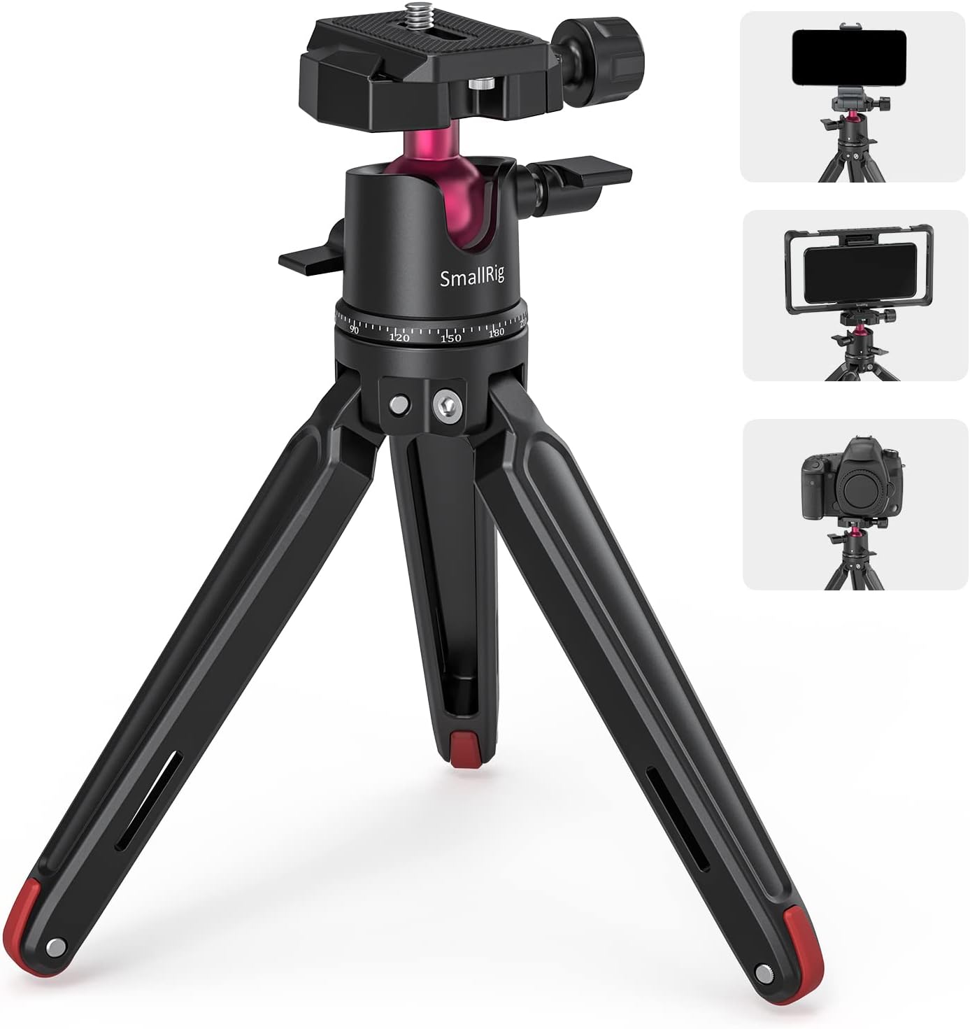 SmallRig Mini Tripod for Camera with 360 Ball Head and QR Plate
