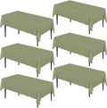 Horaldaily 6 Pack Fern Green Tablecloth 60x84 in - Durable Polyester