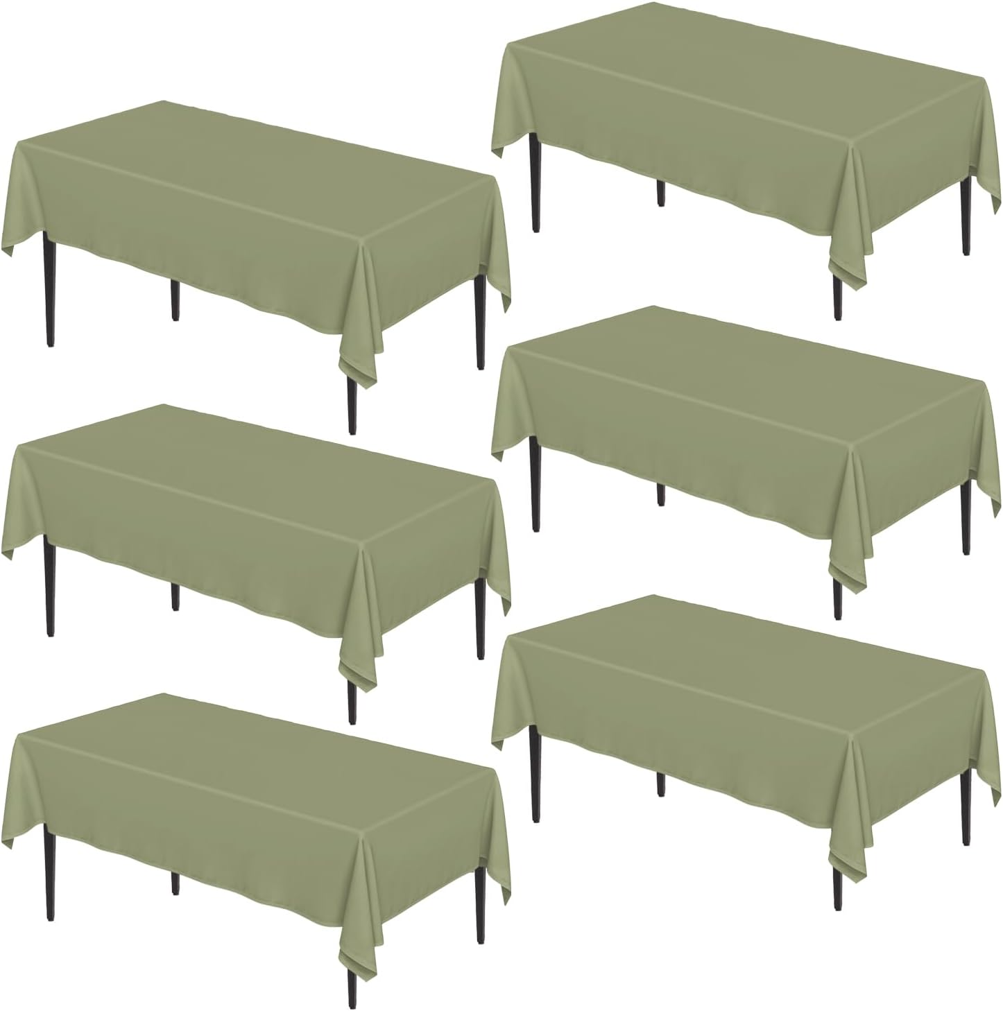 Fern Green Tablecloth 6 Pack for Elegant Dining and Decor