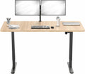 60 x 30 in Electric Stand Up Desk with Light Wood Top - Smooth Height