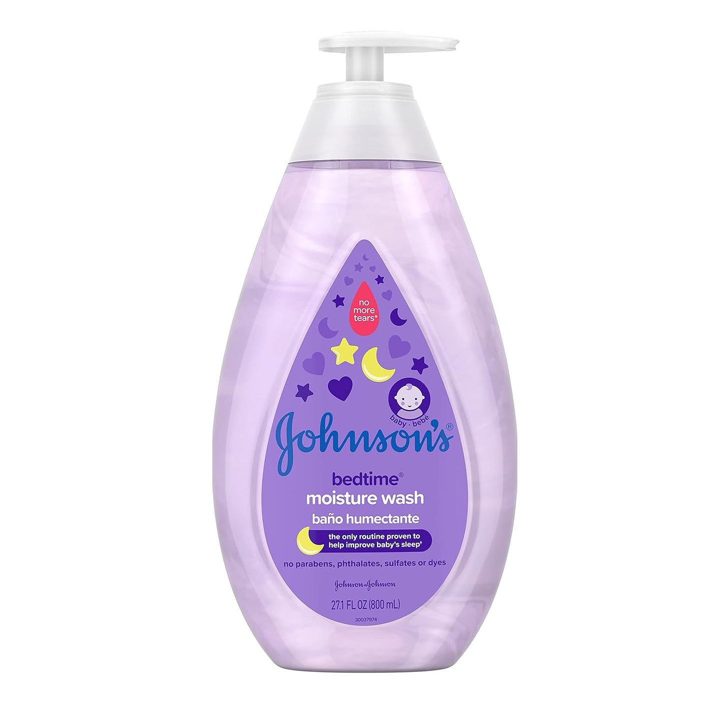 Johnson's Tear-Free Bedtime Baby Moisture Wash - Soothe with Natural Calm