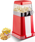Hot Air Popcorn Popper 1200W - Quick Oil-Free Popcorn Maker