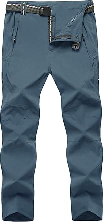 TBMPOY Men's Hiking Pants with Belt for Outdoor Adventures