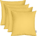 Sunbrella 20in Square Throw Pillows Set of 4 - Canvas Buttercup Yellow