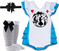 Baby Girl Halloween Romper Costume with Socks and Headband