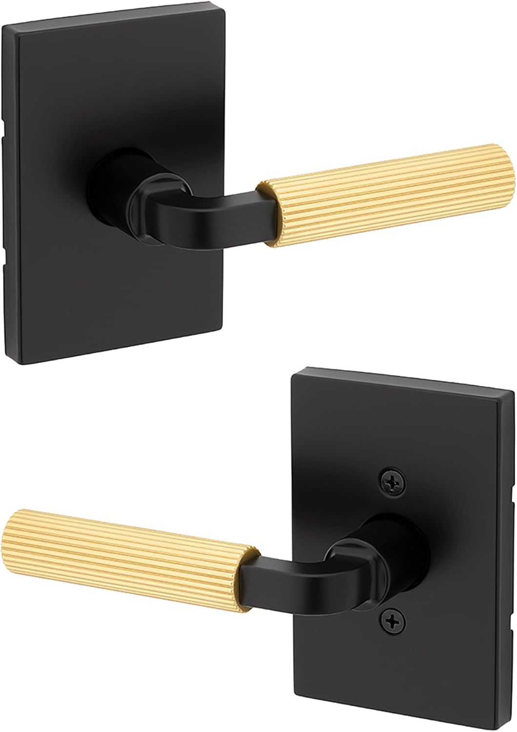 Kwikset Mirada Reeded Interior Passage Door Handle for Closets