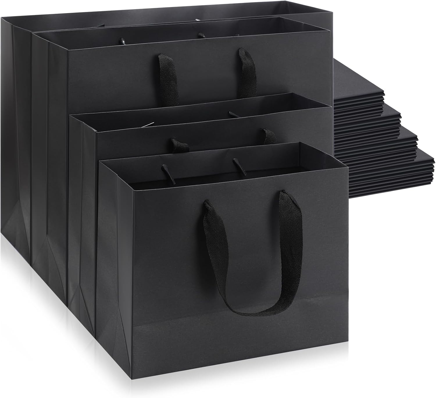 Kraft Christmas Gift Bags with Handles - 40 Pack in 4 Sizes