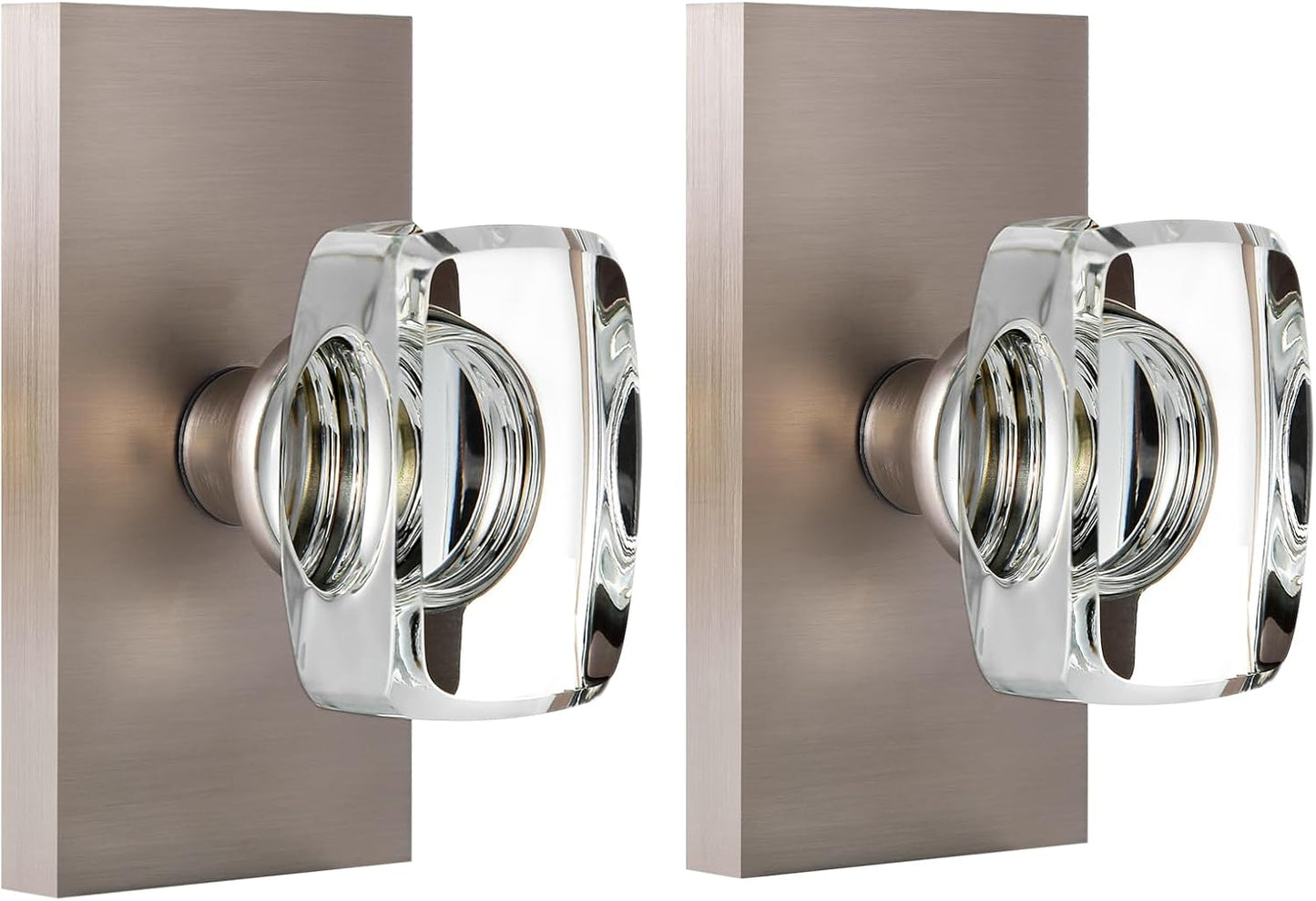 Crystal Glass Dummy Door Knob Interior for Modern Spaces