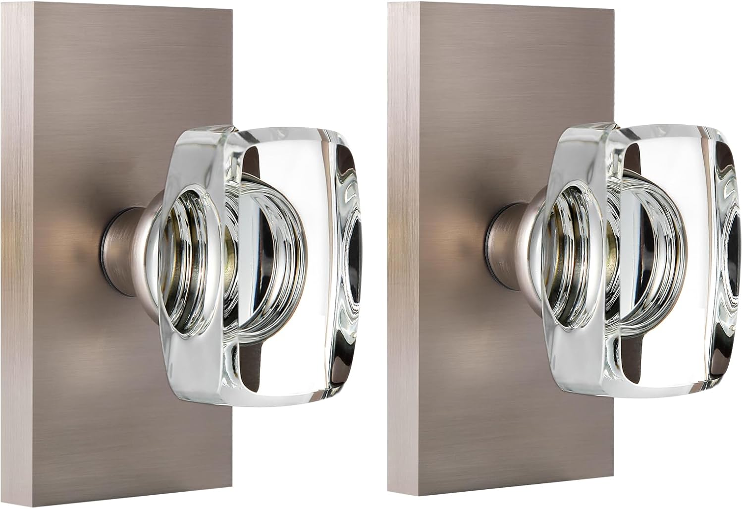 Crystal Glass Dummy Door Knob Interior for Modern Spaces