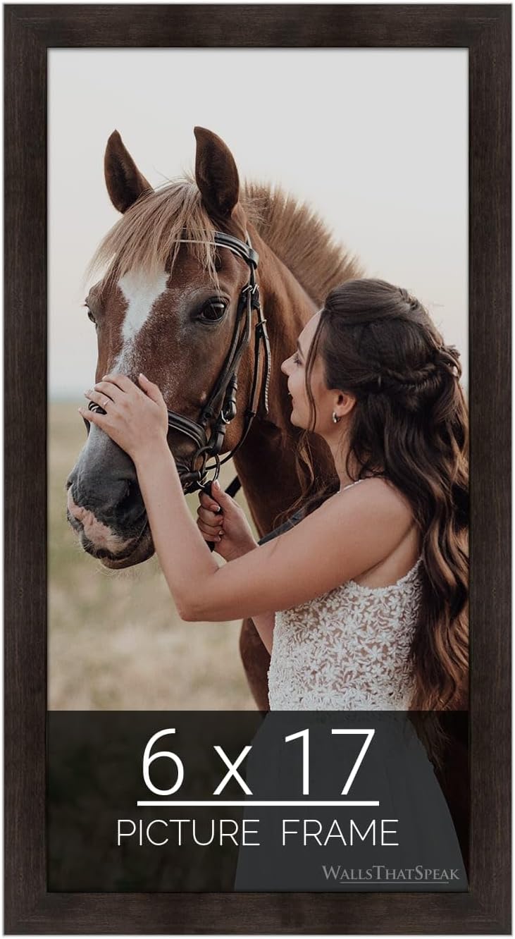 6x17 Espresso Brown Picture Frame for Puzzles and Photos