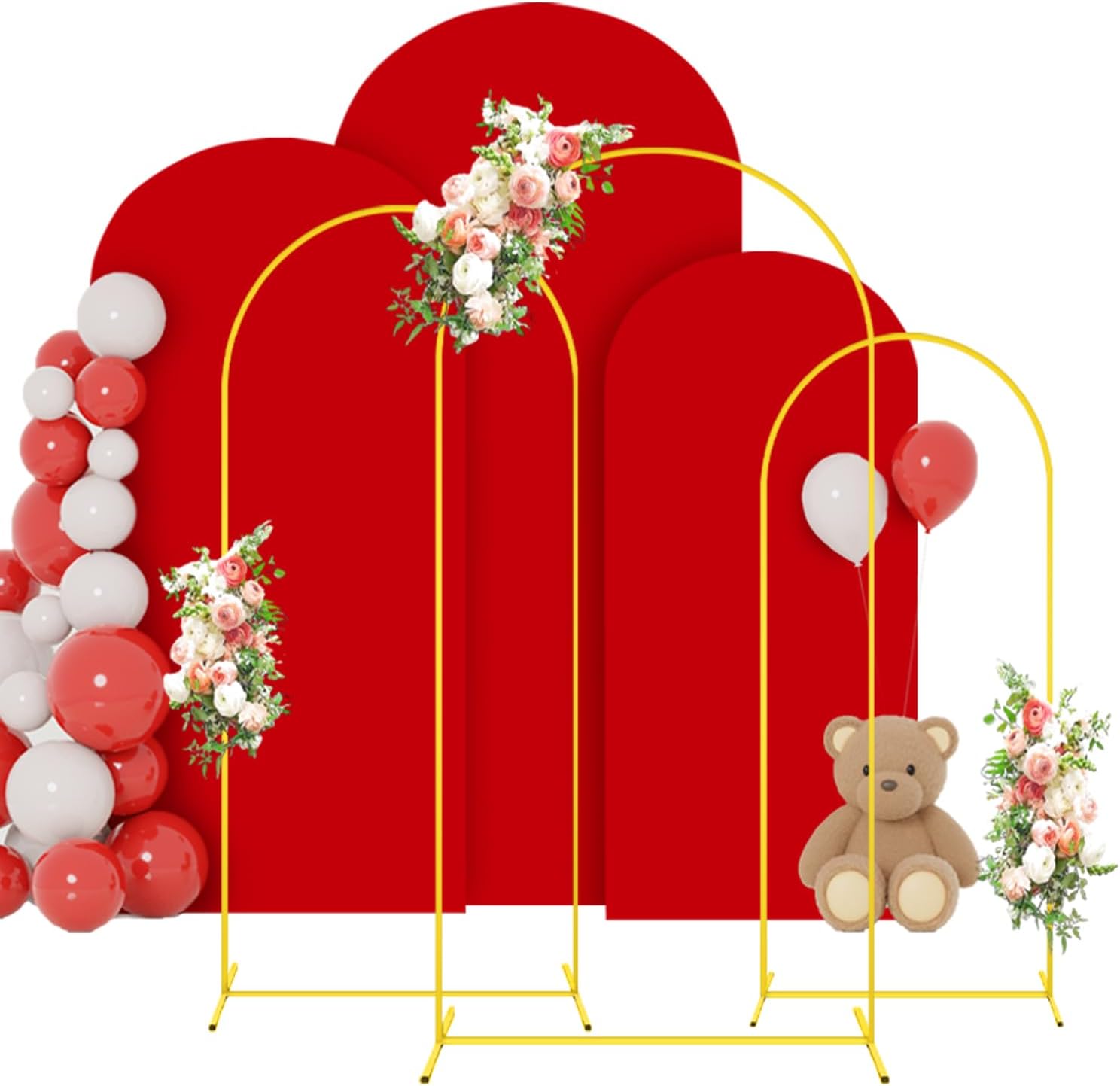 Metal Arch Backdrop Stand Set for Weddings and Parties
