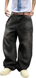 HUNGSON Unisex Baggy Jeans for Y2K Skater Vintage Fashion
