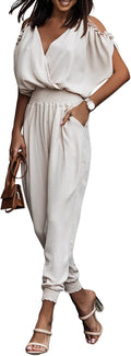 Dokotoo Jumpsuit for Womens Cold Shoulder One Piece Romper