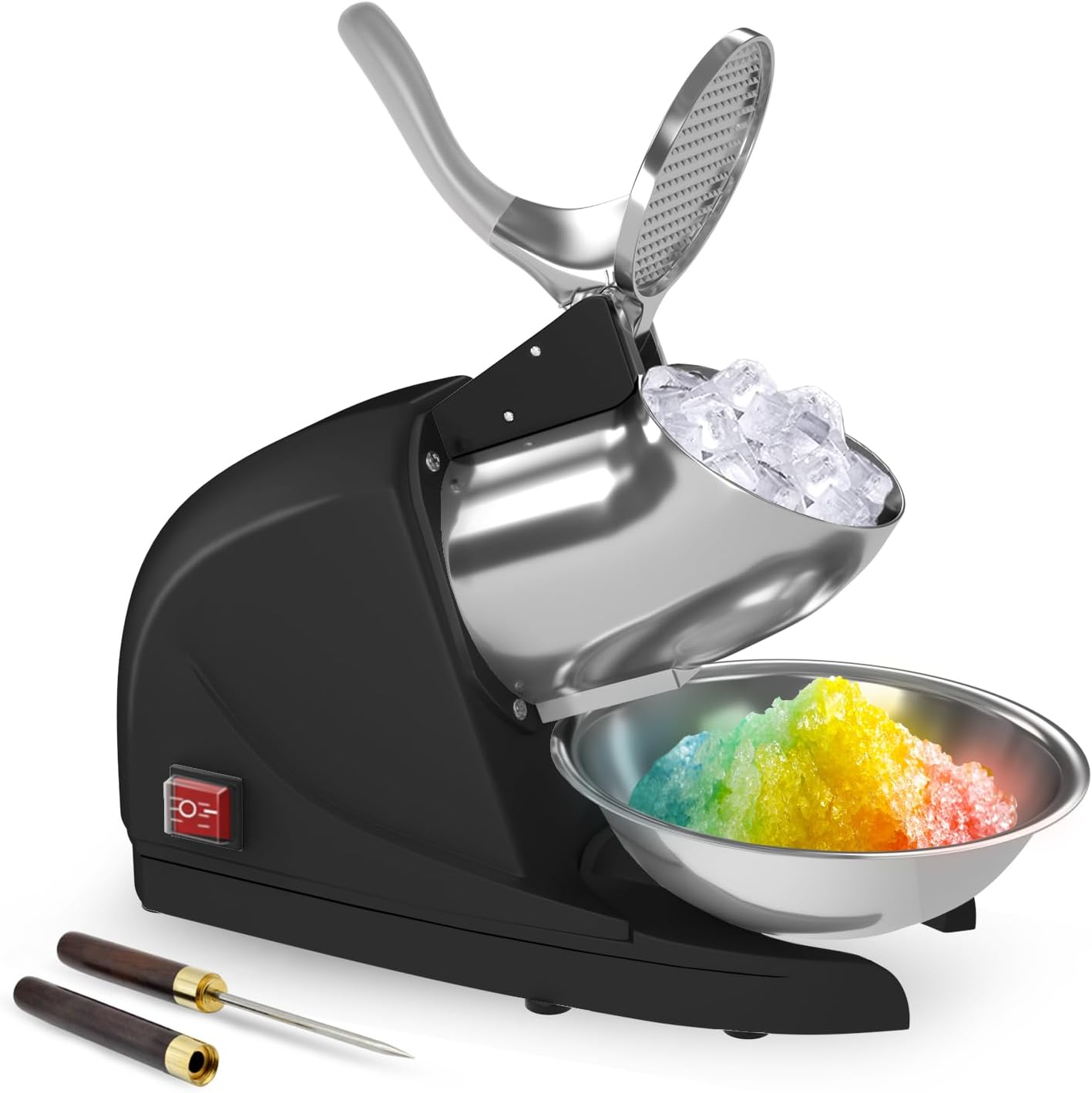 280lbs/hr Electric Ice Shaver - Fast Ice Crushing for Home & Commercial