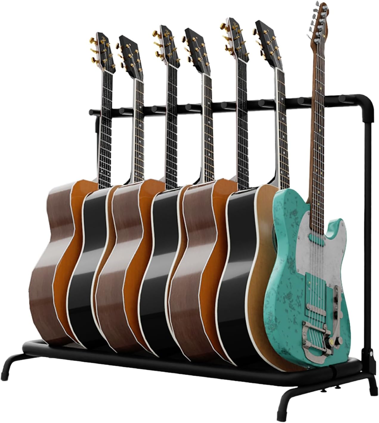 Foldable 7 Guitar Stand with Padded Foam Tubing
