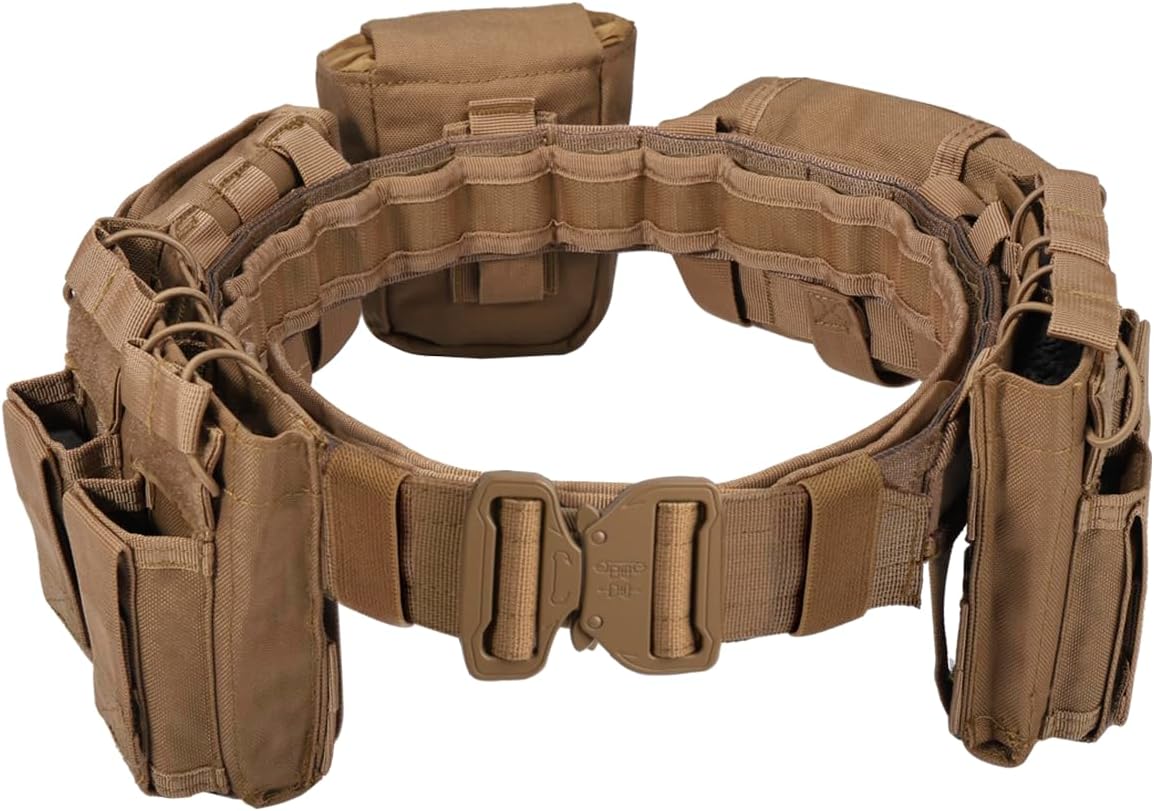 YAKEDA Tactical Battle Belt for Law Enforcement with Pouches