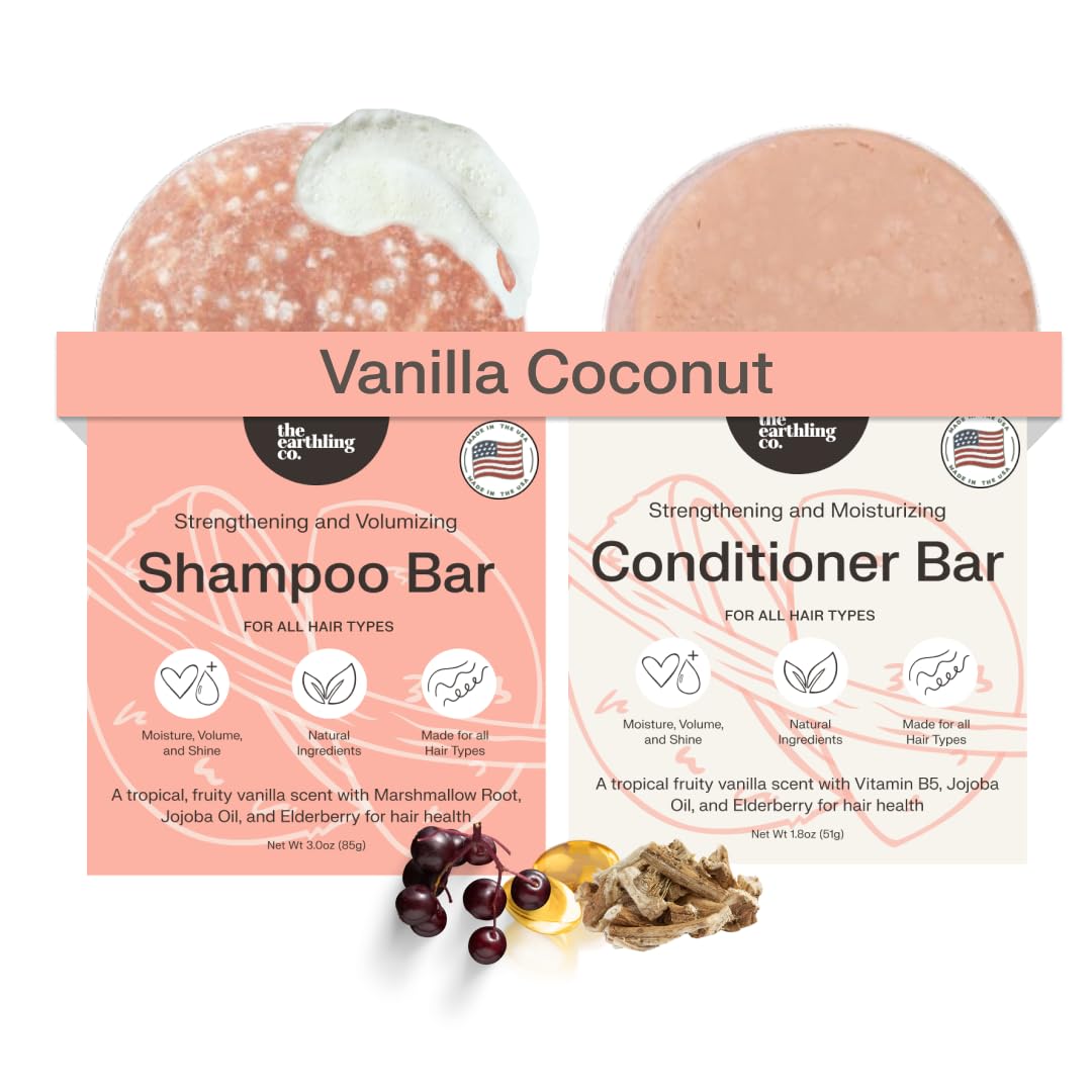 Earthling Co. Hair Growth Set - Strengthen & Volumize - Natural Ingredients