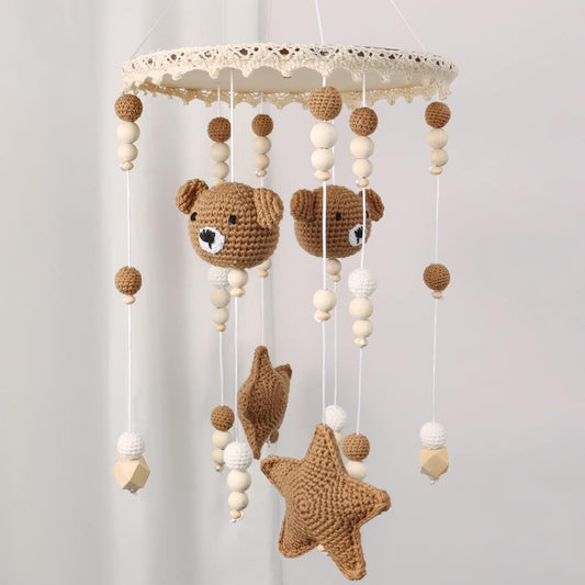 Boho Bear Baby Crib Mobile for Boys & Girls - Unique Design