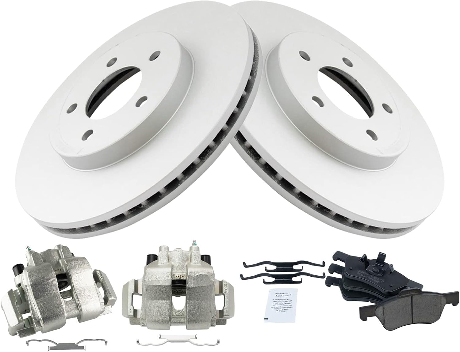 TRQ Front Brake Pad & Rotor Kit for 2005-2009 Ford Escape