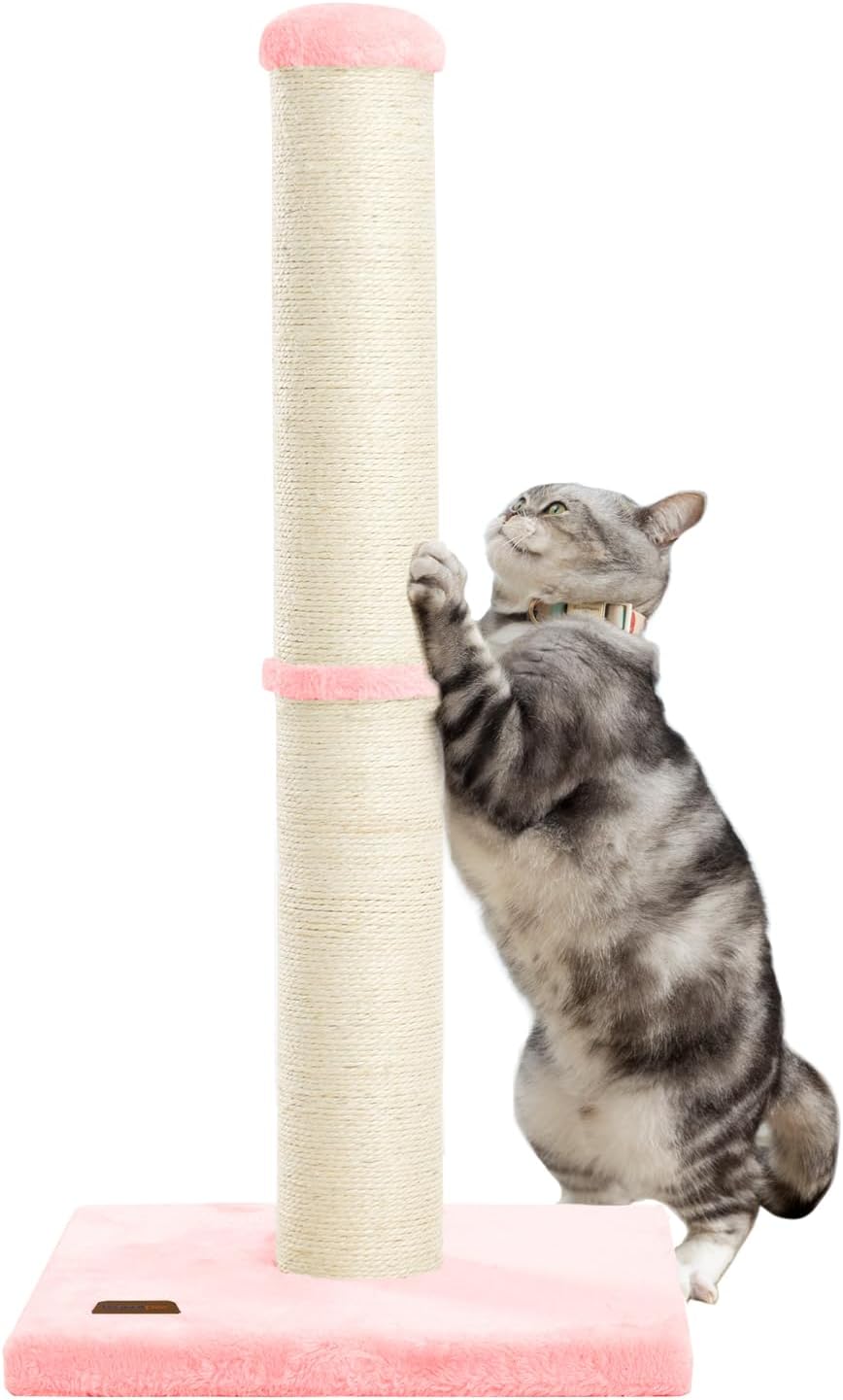34inch Cat Scratching Post with Natural Sisal Rope for Cats
