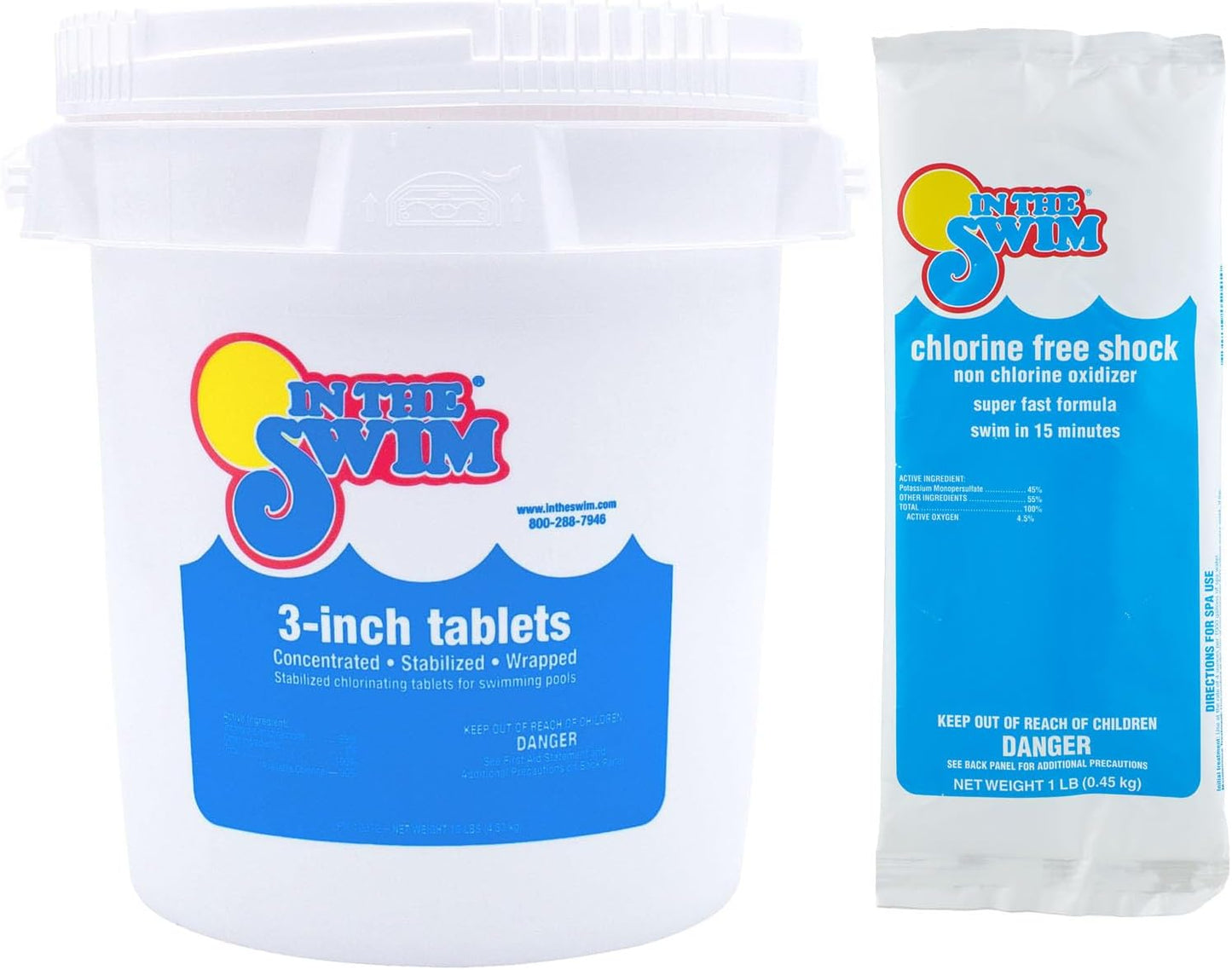 Chlorine-Free Shock & Stabilized Tablets Bundle for Pools
