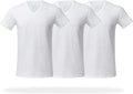 Slim Fit V-Neck T-Shirts 3-Pack for Men - Super Soft Multipack