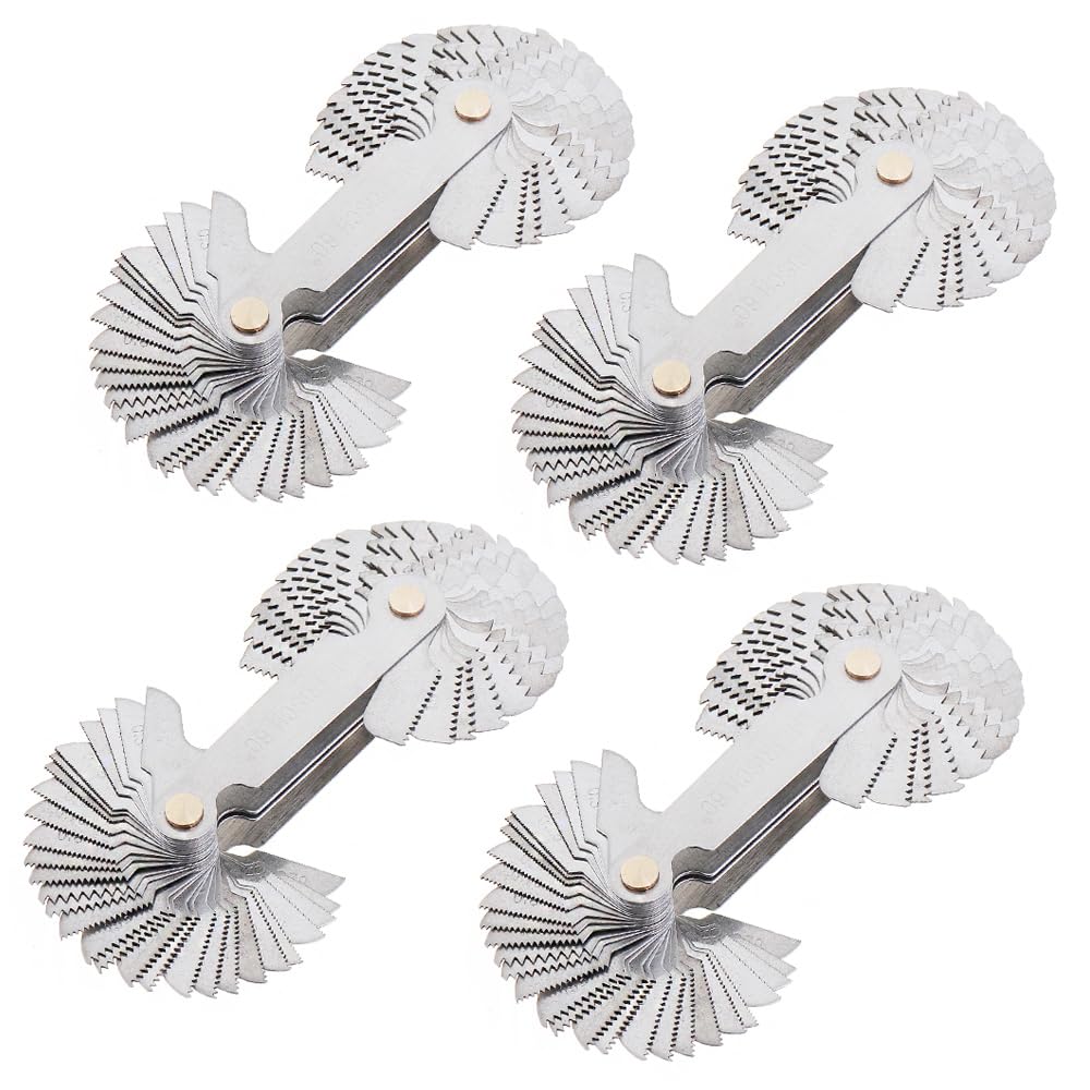 4PCS Metric & Imperial Screw Gauge for Accurate Thread Measurement