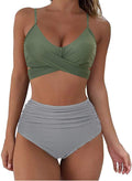 SUUKSESS Women Wrap Bikini Set Push Up High Waisted - Flattering