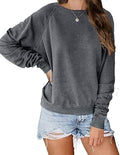 Solid Color Sporty Crewneck Sweatshirt - Comfortable Everyday Layer