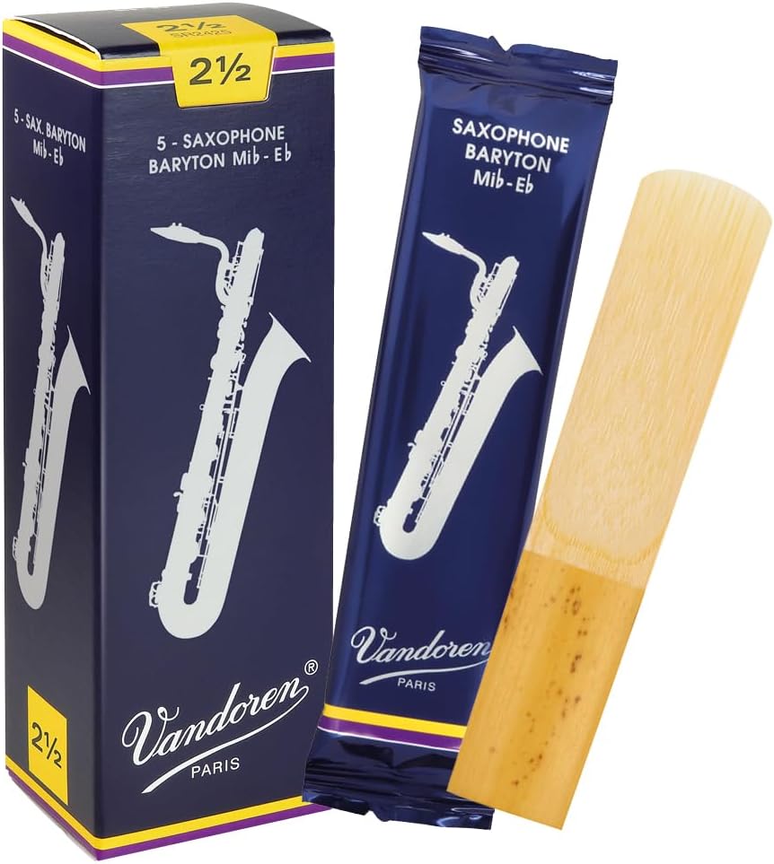 Vandoren SR2425 Bari Sax Traditional Reeds for Rich Tone