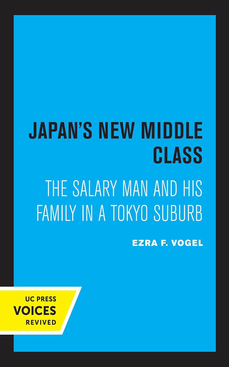 Japan's New Middle Class: Salary Man and Family in Tokyo Suburb