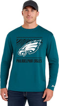 Zubaz NFL Men's Long Sleeve Team Graphic T-Shirt (Style HH3Z)