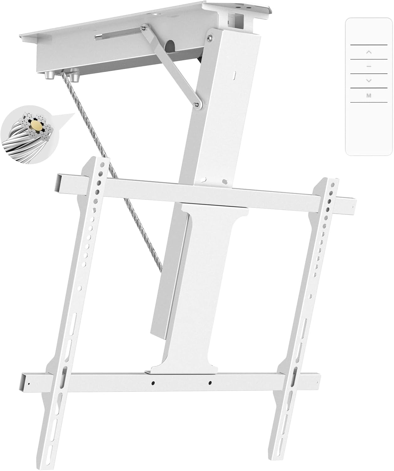 Electric Ceiling TV Mount for 32 to 70 Inch TVs with Remote Control
