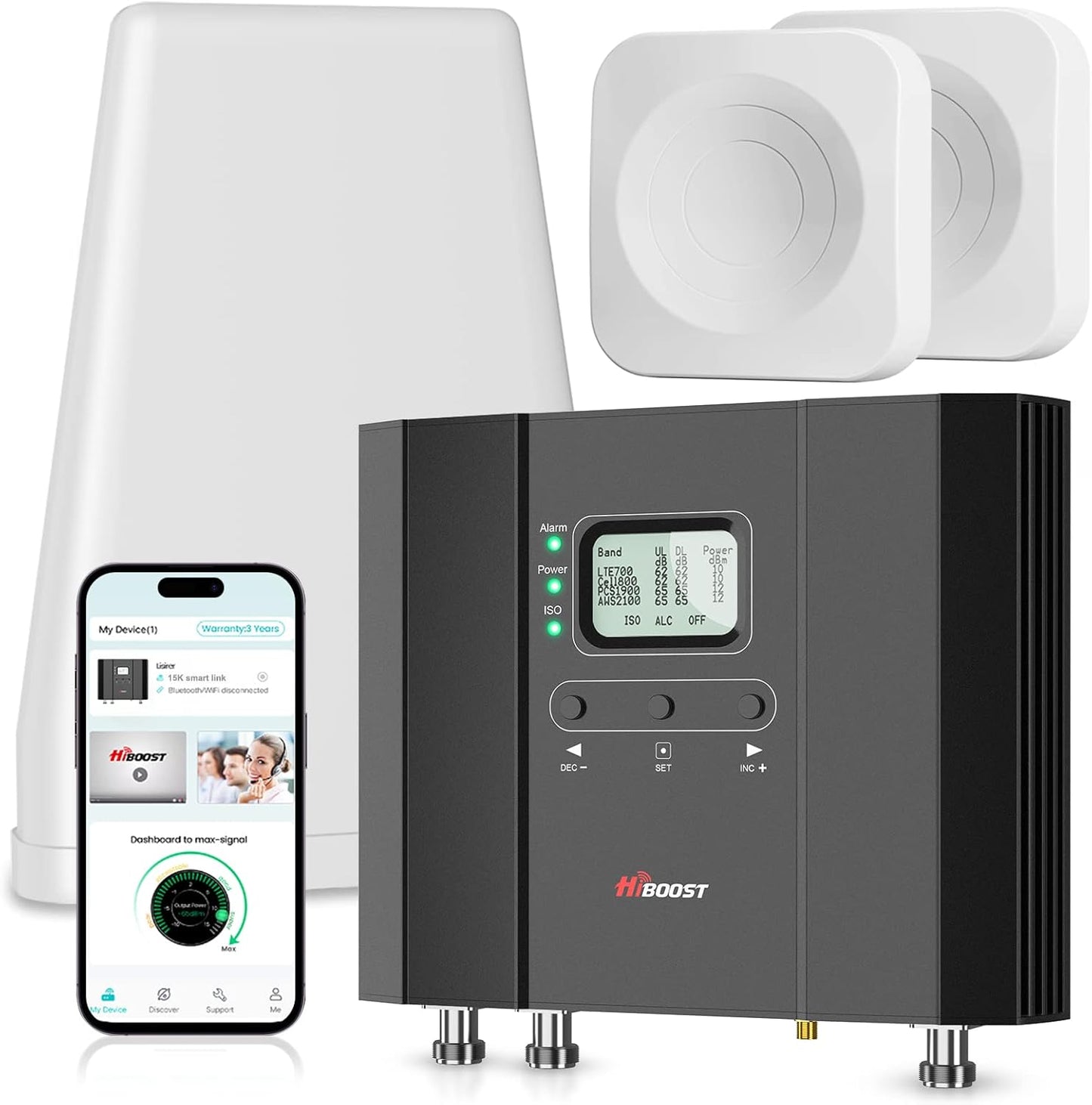 HiBoost Cell Phone Booster for Multiroom Signal Enhancement