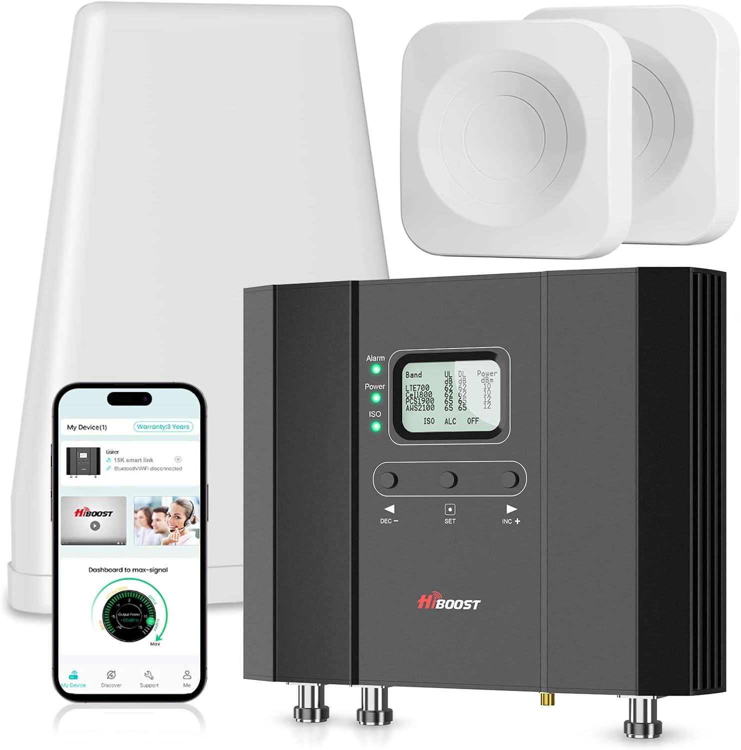 HiBoost Cell Phone Booster for Multiroom Signal Enhancement