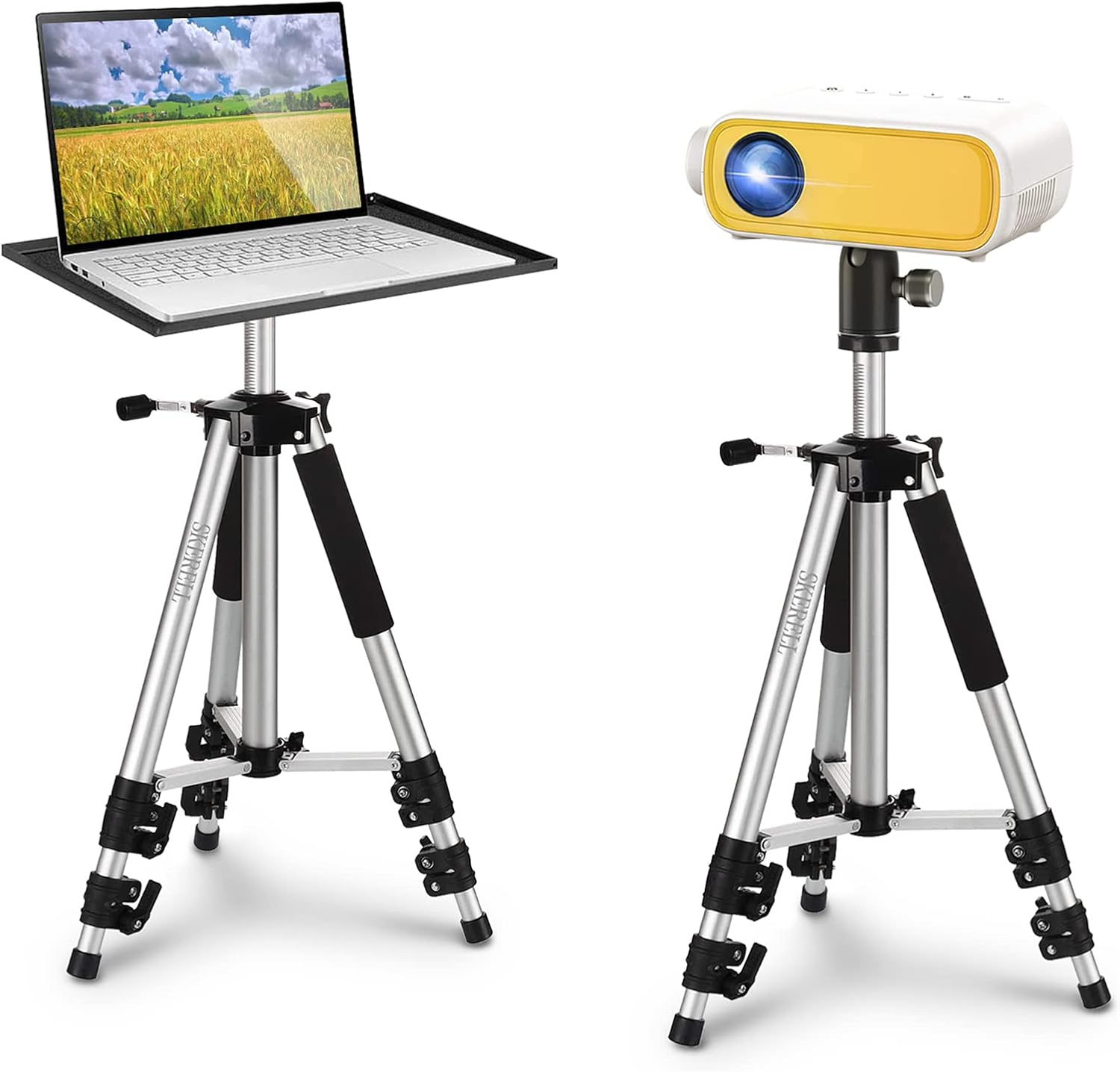 SKERELL Adjustable Projector Stand: Universal Height 17-48 for Laptop, Camera - Carry Bag