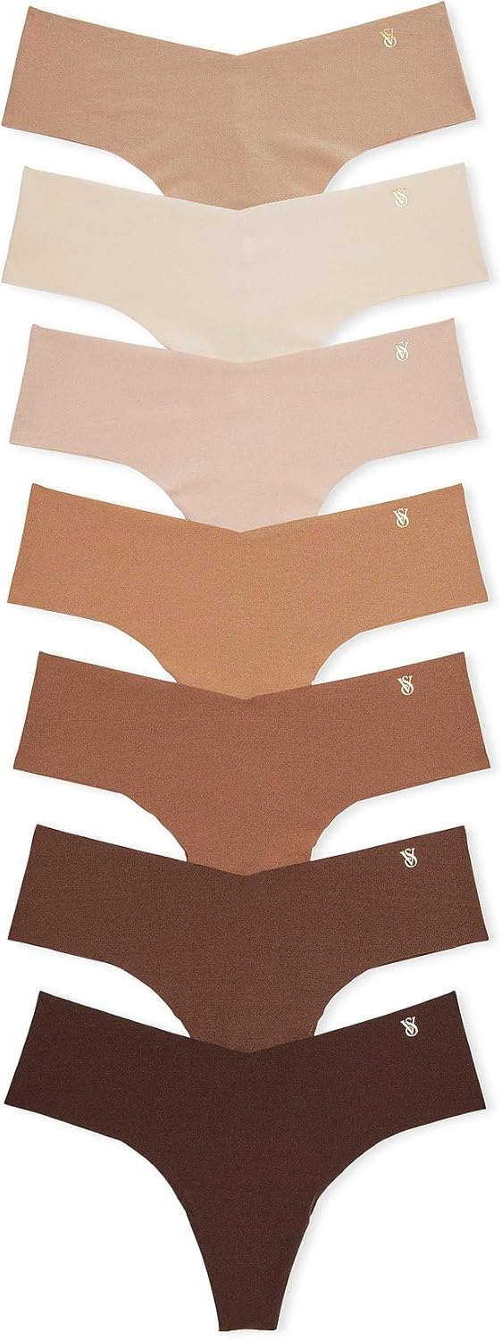 Victoria's Secret Women's No Show Thong Underwear Multi Pack