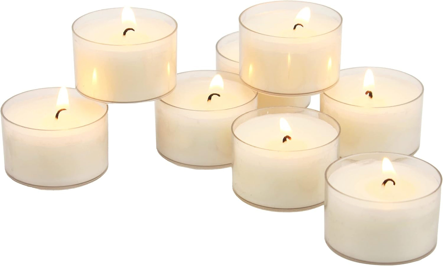 192 Count White Unscented Tea Light Candles for Any Occasion