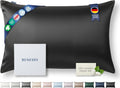 Premium Silk Pillowcase 22 Momme, Organic Mulberry Silk - Black