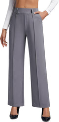 Wide Leg Dress Pants for Women High Waist - Stretchy Business Casual