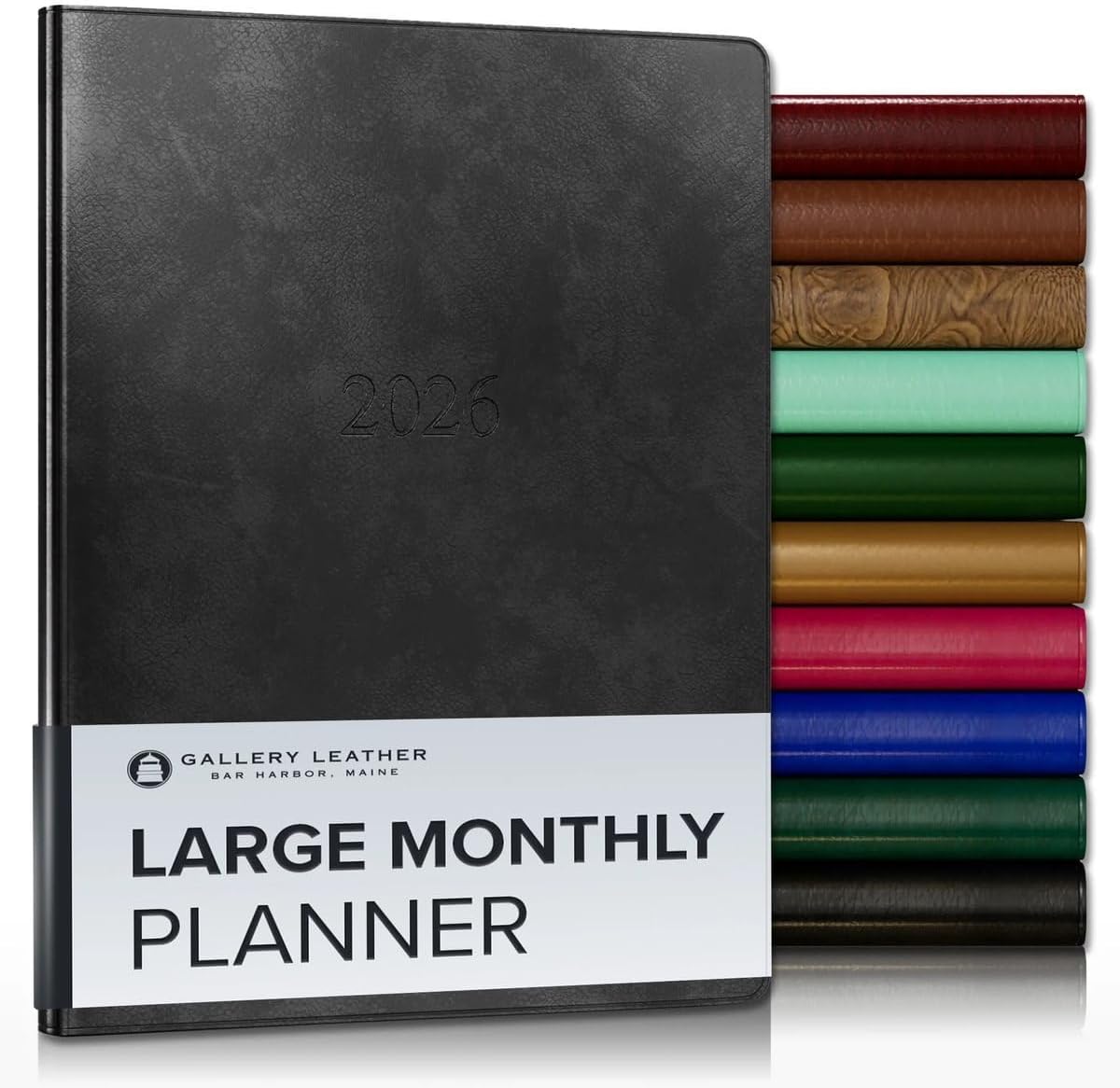 Gallery Leather Large Monthly Planner 2025-2026 for Success