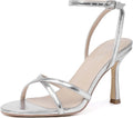 Mostrin Strappy Heels for Women Lace Up Ankle Strap Round Open Toe 93