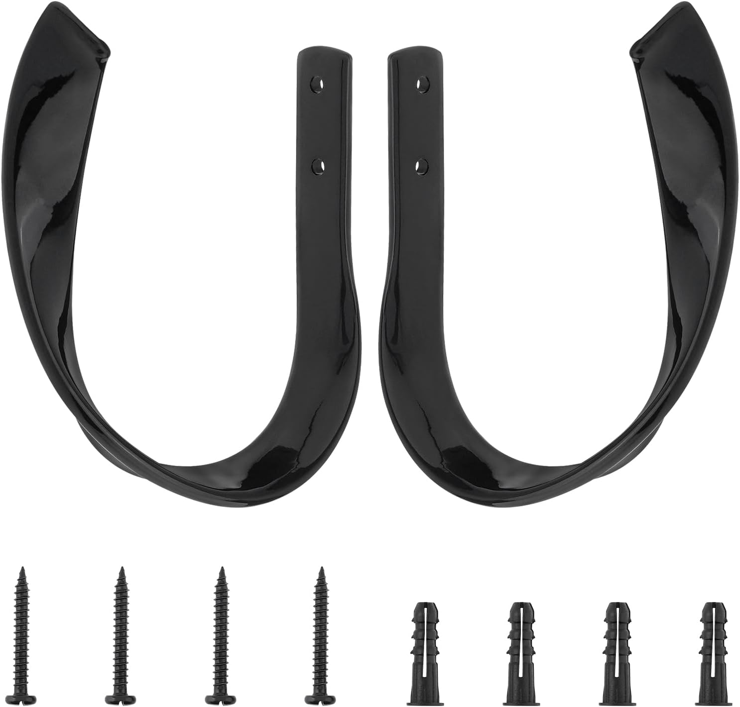 Heavy Duty U-Shape Curtain Holdbacks x2 - Easy Decor!