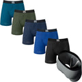 Mens Boxer Briefs Pack of 6 - Breathable Moisture Wicking (Style 8NMW)