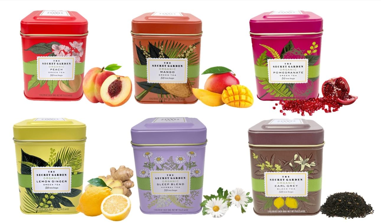 Premium Organic Ceylon Tea Sampler Set - 6 Unique Flavors