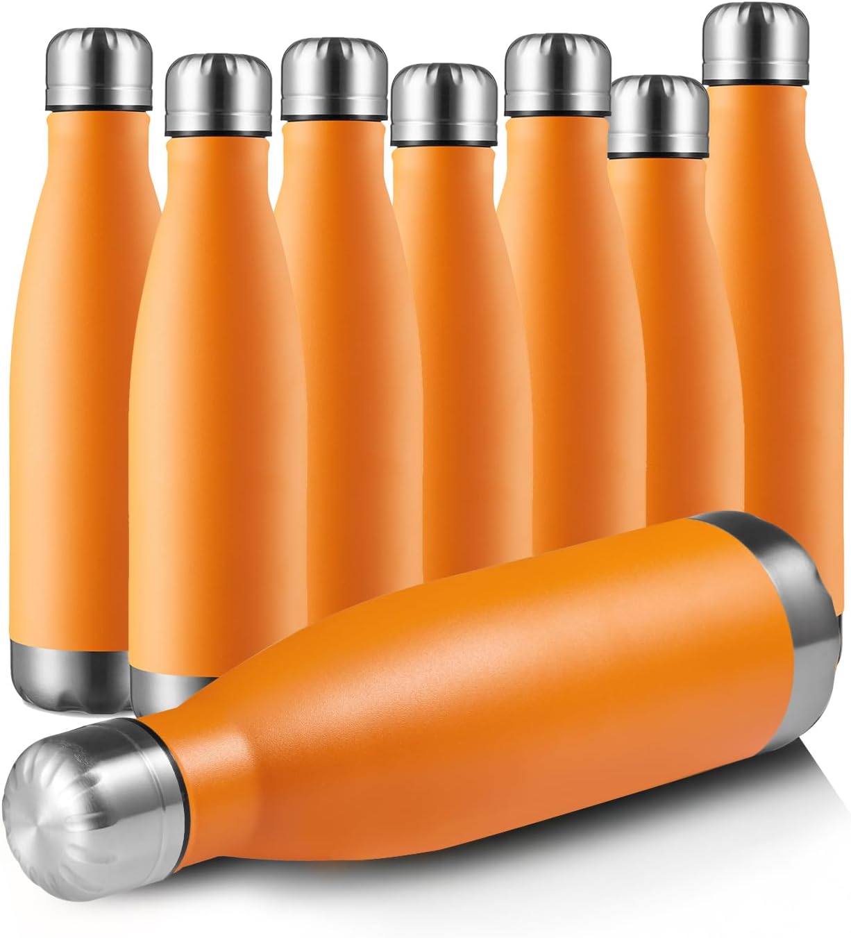 MEWAY 17oz Sport Water Bottle 8 Pack for Hot and Cold Drinks