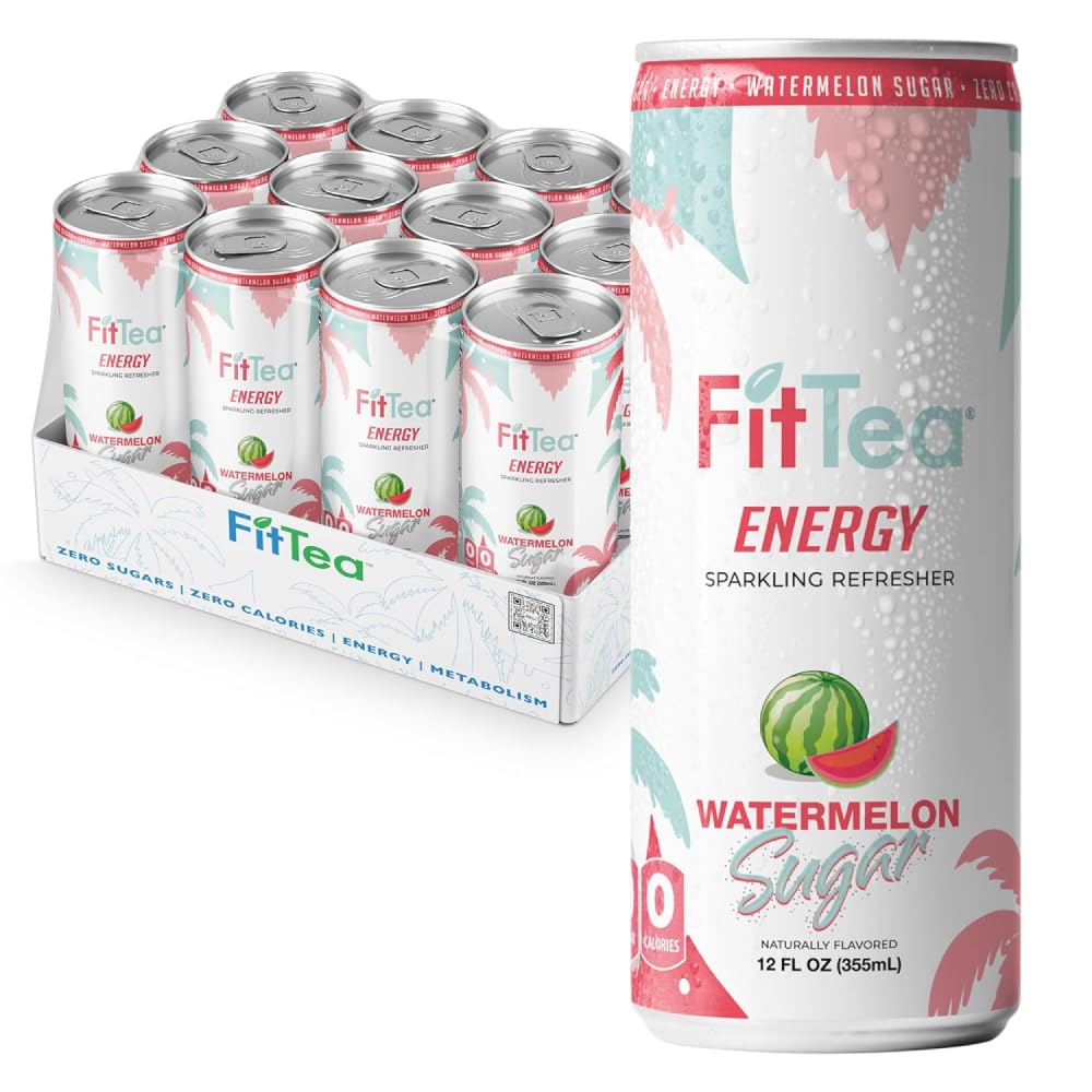 FitTea Healthy Energy Drink - Watermelon Sugar Sparkling Refresher
