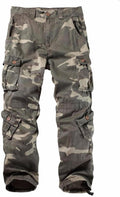 Men's Casual Cargo Pants with 8 Pockets - Comfortable Military Style