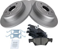 TRQ Rear Brake Pad & Rotor Kit Compatible with 2011-2020 Dodge Durango